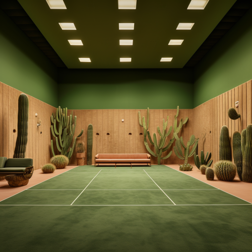 Pickle Ball Court in Hotel's Conference Room