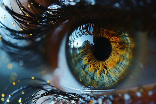 Artistic representation of a human eye ball