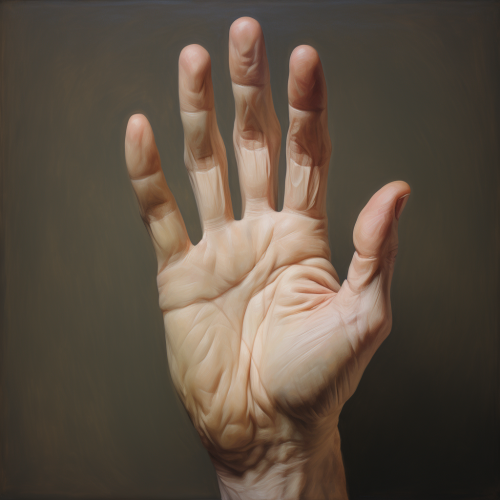 A close-up of a human hand