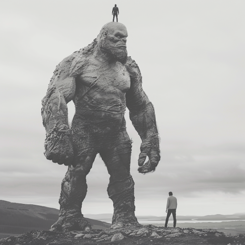 Realistic human giant shoulder photo