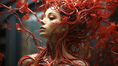 Detailed image of the nervous system