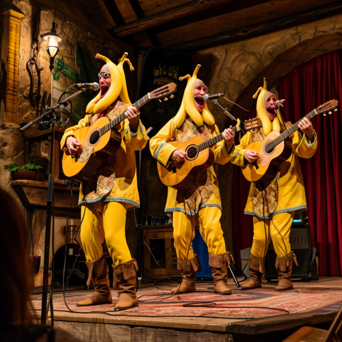 Humanoid Bananas Performing at Medieval Tavern