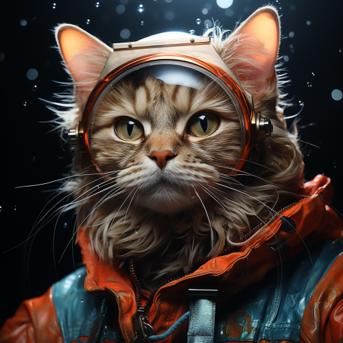 Cosmic Feline with Real Fur