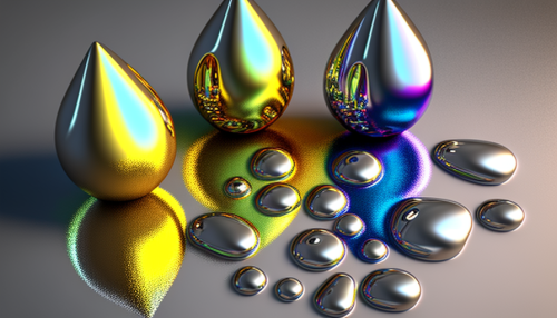 Hyaluronic Acid Drops on Silver Surface