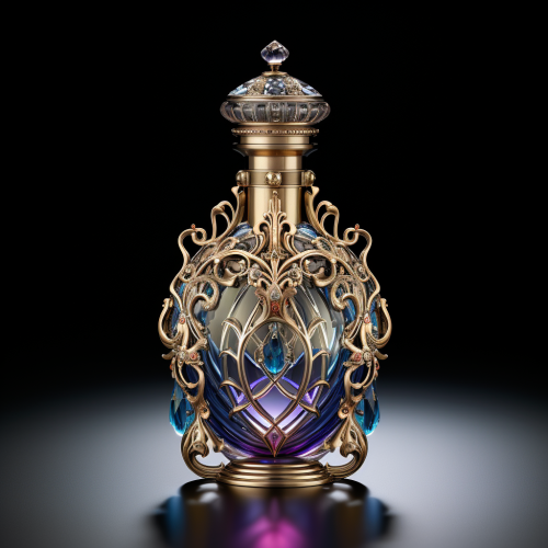 Beautifully crafted perfume bottle with exquisite details