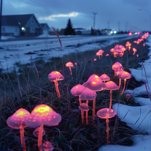 Hyperrealistic Psilocybin Magic Mushrooms