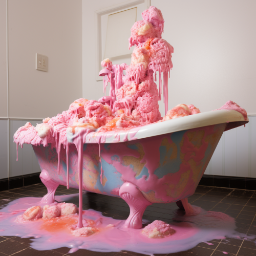 Ice cream bathtub picture