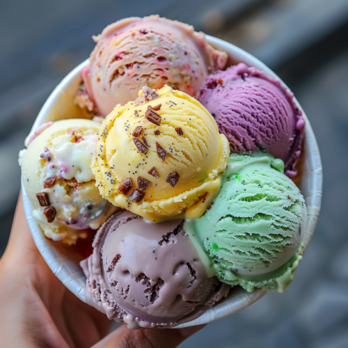 Sweet Ice Cream Dessert Treat