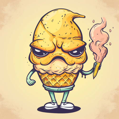 Cute ice cream cone logo