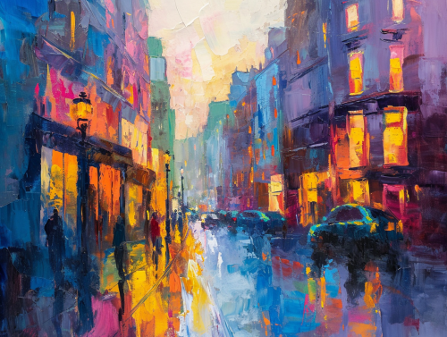 Impressionist British Street Painting 2020s Impressionist British Street Painting 2020s