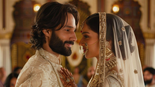 Indian actor in sherwani with Kiara