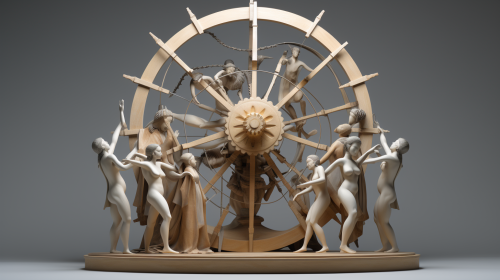 Allegorical sculpture of indigenous ideas and culture