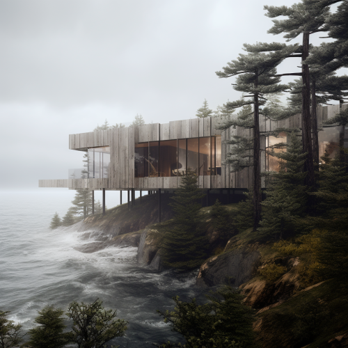 Timber architecture amidst beautiful Norwegian nature