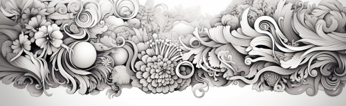 Intricate Black and White Coloring Page