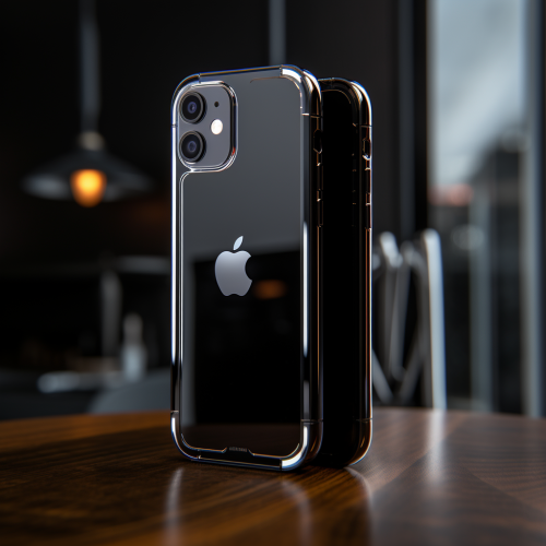 Black iPhone 14 with Transparent Case