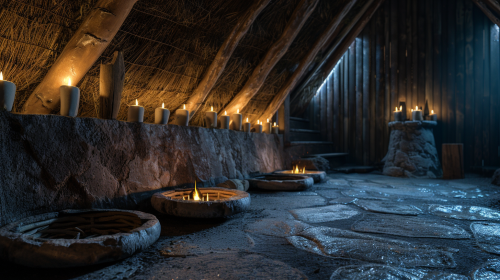 Detailed realistic Iron Age Turfhouse