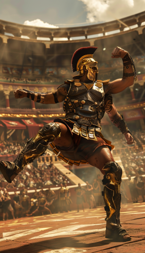 Ironman Gladiator Acrobatics Colosseum Display