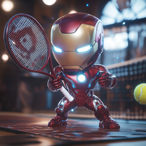 Chibi Iron Man Tennis Racket