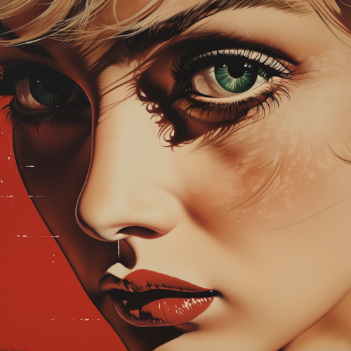 Italian Movie Poster Art Close Up