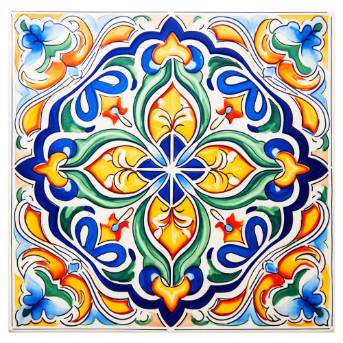 Intricate Italian style roman pattern with colors