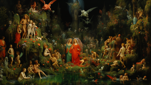 Vibrant Italian Medieval Art with Religious Themes