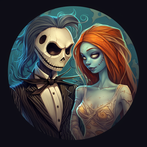 Creepy Realism Image of Jack and Sally