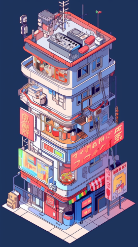 Ramen shop on a skyscraper in Tokyo
