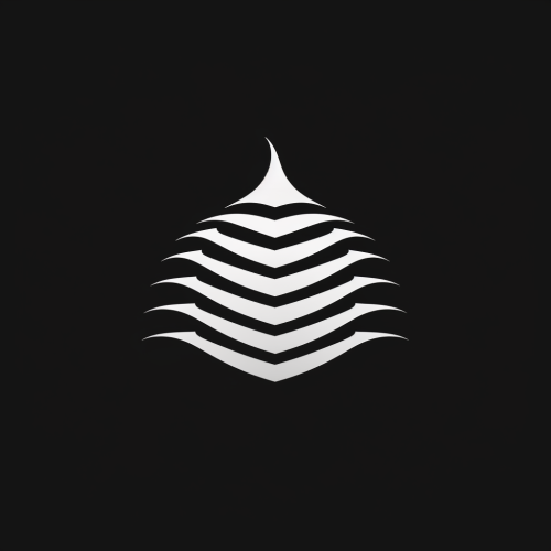 Minimalistic Japanese Dragon Scale Logo