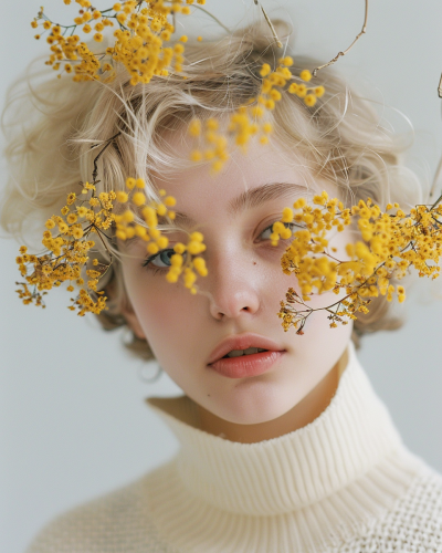 Japanese Young 18yo Mimosa Portrait