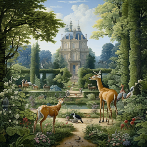 Beautiful Garden with Animals