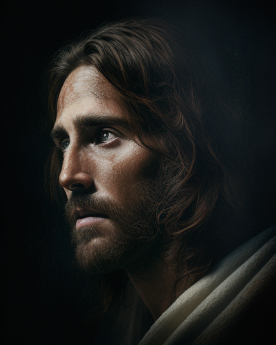 Cinematic portrait of Jesus Christ