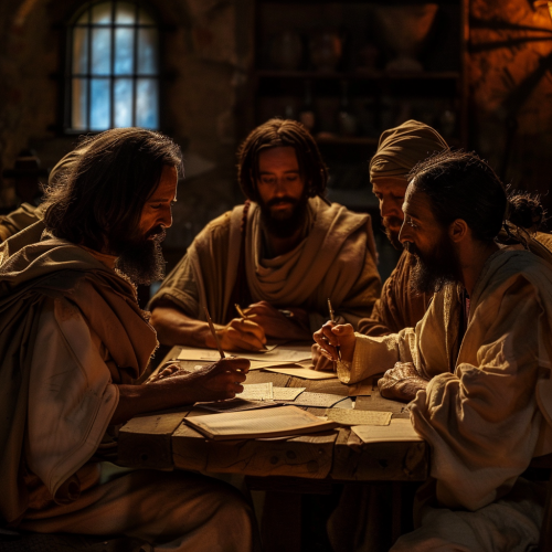 disciples writing letters table disciples writing letters table