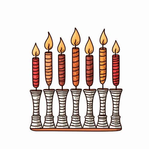 Classic Jewish Menorah with Nine Candles