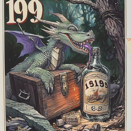 Dragon Dreaming Cartoon Poster by Joe Jusko