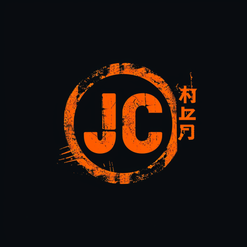 Judo Club Logo in Orange on Black Background