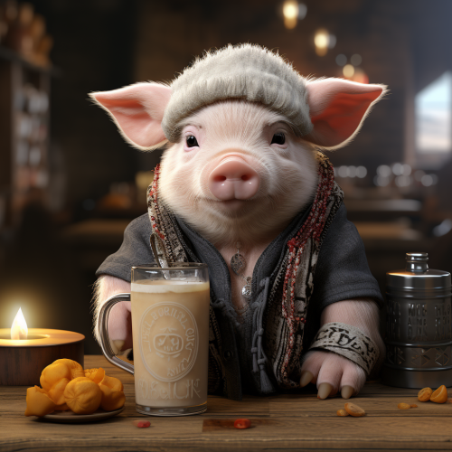 Cute Juice WRLD Cartoon Pig Image