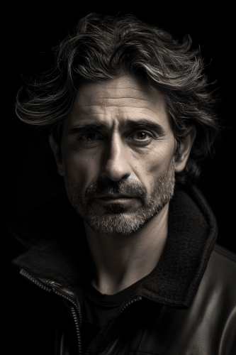 Black and White Portrait of Julius Caesar