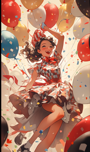 Gorgeous woman bursting out of a birthday cake