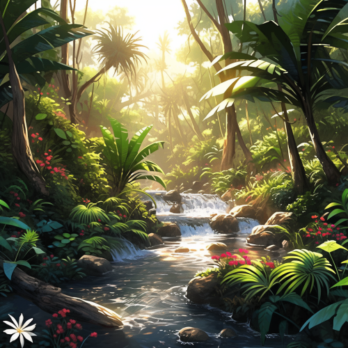 Stunning Jungle Stream Sky Art Stunning Jungle Stream Sky Art