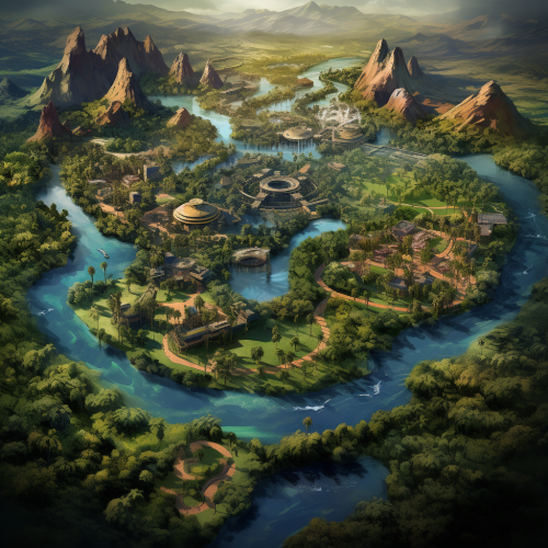 Jurassic Park from above