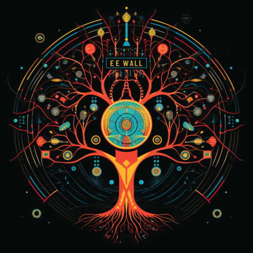 Kaballah geometric tree of life illustration