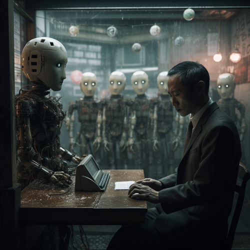 Illustration depicting the concept of karoshi