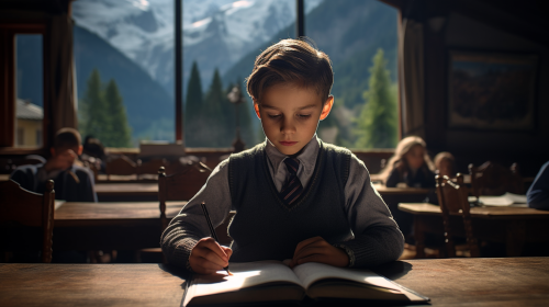 Award-Winning Photo of a Kid Learning in School