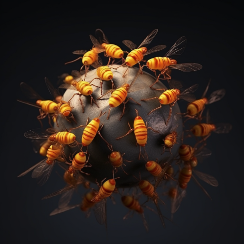 Swarm of Killer Fruit Flies in Action Swarm of Killer Fruit Flies in Action