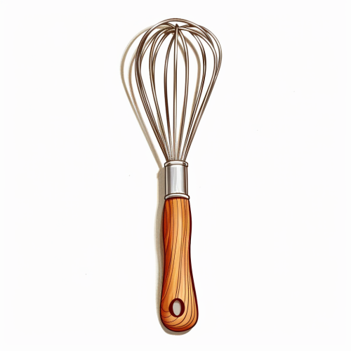 Kitchen whisk on white background