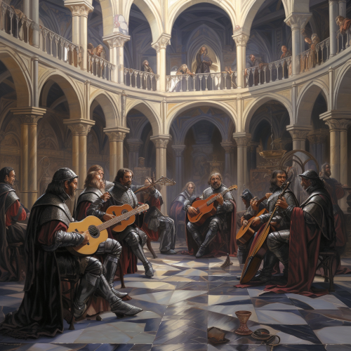 Image of Knights in Beautiful Courts