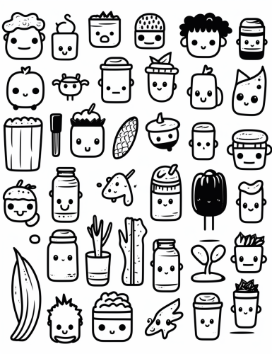 Simple and Cute Kawaii Doodles