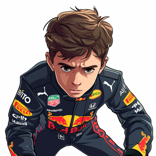 Anime Max Verstappen Navy Suit