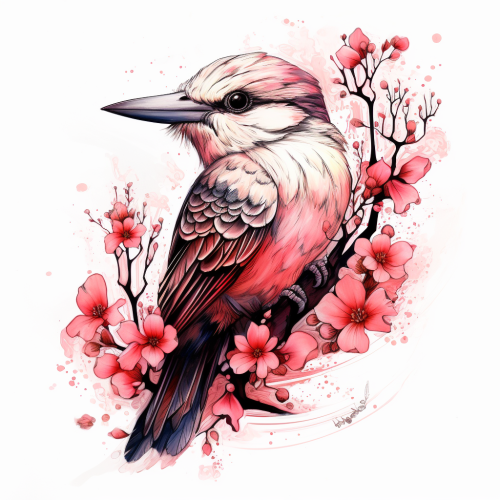 Vibrant Kookaburra Tattoo Sketch
