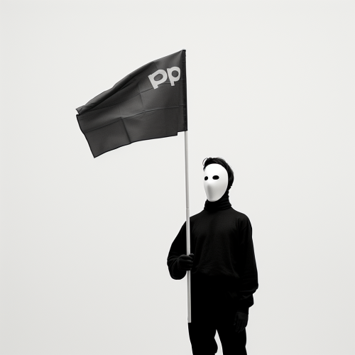 Minimalist man waving KOP 08 flag